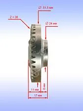 Шестерня к Bosch GWS 7-115
