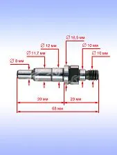 Шпиндель к Bosch GWS 18 V-LI