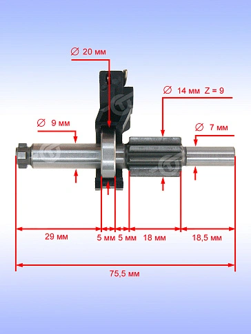 Вал шлицевой к Bosch GBH 2-24 DFR