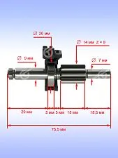 Вал шлицевой к Bosch GBH 36 V-LI