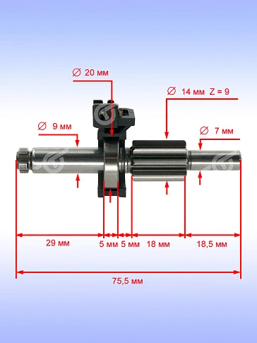 Вал шлицевой к Bosch GBH 36 V-LI