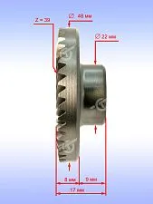 Шестерня к Bosch GWS 7-100.