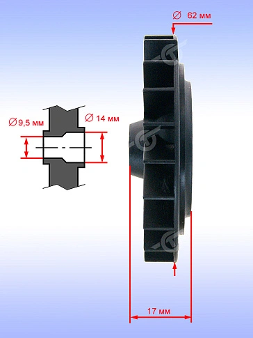 Крыльчатка ротора к Bosch BH 2-26