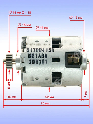 Двигатель к METABO BS 14,4 LT Quick