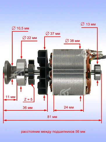 Двигатель к Bosch GWS 12V-76