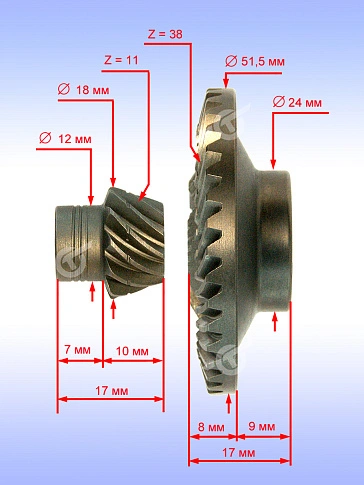 Коническая пара к Bosch GWS 7-115